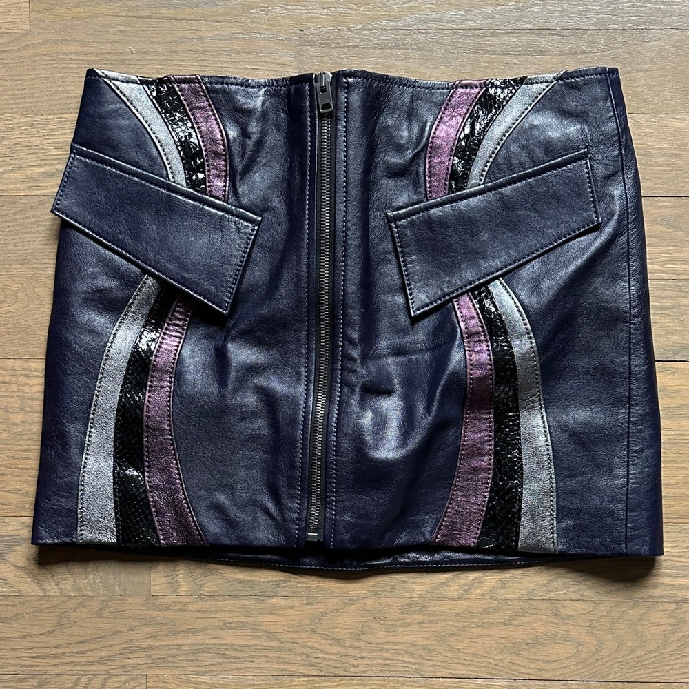 Coach Moto Skirt - 100% Leather